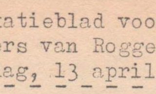 Roggelse Blaadjes april 1957