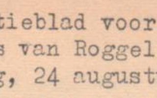 Roggelse Blaadjes augustus 1957