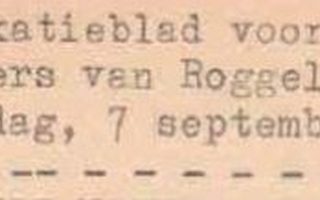 Roggelse Blaadjes september 1957
